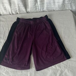 Under Armour Men's Purple and Black Shorts